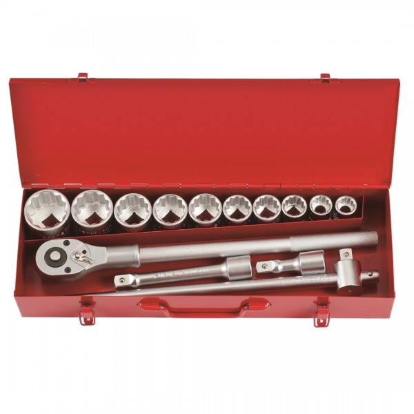 Набор 12-ти гранных дюймовых головок с трещоткой 14 пр. DR. 3/4'' 6141S