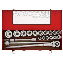 6201-5 Набор 6-ти гранных головок с трещоткой 20 пр. DR. 3/4"