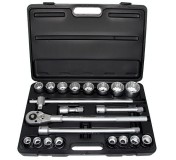 6212S Набор 12-ти гранных дюймовых головок с трещоткой 21 пр. DR. 3/4"
