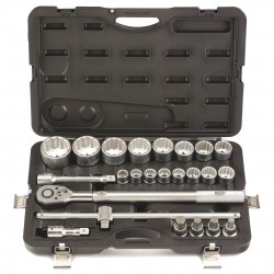 6241 Набор 12-ти гранных головок с трещоткой 24пр. DR.3/4" .