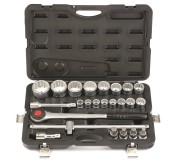 6241-72 Набор 12-ти гранных головок с цилиндрической трещоткой 24пр. DR.3/4" .