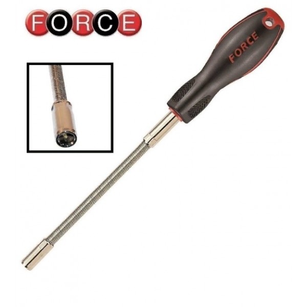 Гибкая отвертка с торцевой 6 гр. головкой 7мм, L=270 мм 64807