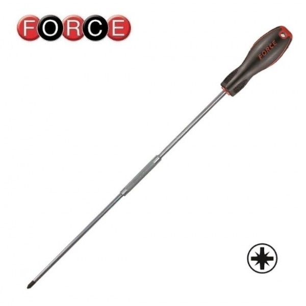 Отвертка крестовая с наконечником Pozidriv и длинным L=400мм жалом 65522L