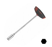 774300 04...17 Ключ торцевой с головкой под 6-ти гранную гайку 4мм -17мм