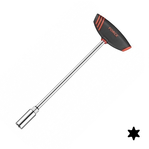 776 04...16 Ключ-отвертка с торцевой головкой под 6-ти лучевую гайку/болт Е4-Е16 77604 - 77616