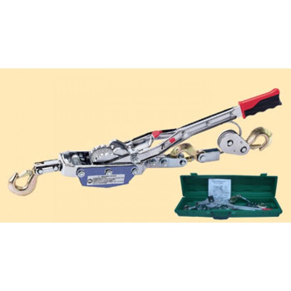 Лебёдка ручная 3 крюка (4т) в кейсе. тросс 6мм.x3м. в кейсе (шт.) HP-147D-case