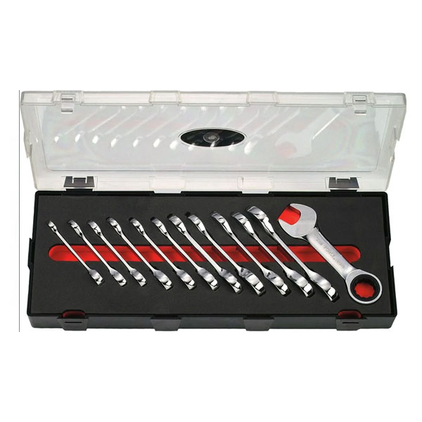 Набор укорочен. комбин.трещоточных ключей 12 пр.в кейсе (шт.) K51216