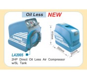 Компрессор безмасл. (220v) прям. прив.ресивер 5л.  10 атм.
