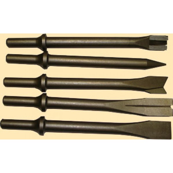 Набор насадок с круглым хвостовиком д/пневмозубила 5 предм. ST-2004-R