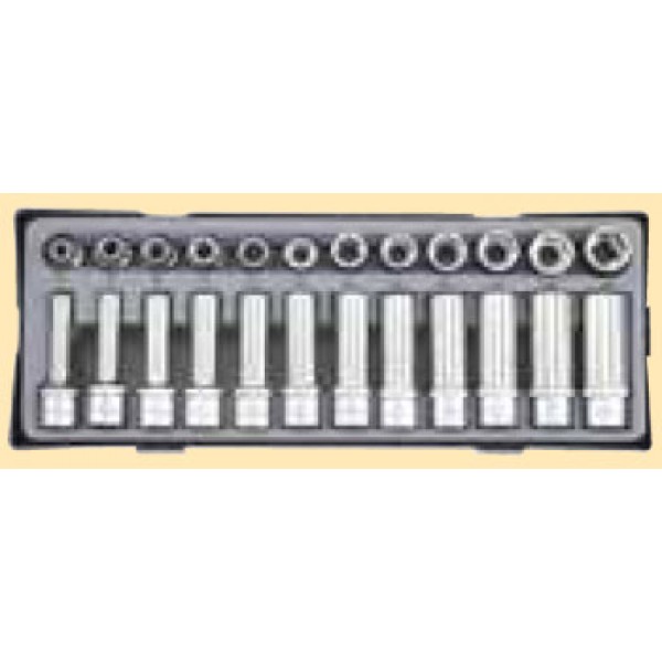 1/2" Набор кортких и длин.6 гр головок/8-19мм/24пр T4248