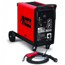 Сварочный полуавтомат TELMIG 203/2 TURBO с подачей проволоки, трёхфазный 230-400V/25-200А, д/сварки MIG-MAG (шт.)