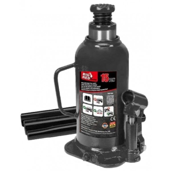 Домкрат бутылочный одноштоковый 15т., с выдвижным винтом TH91504