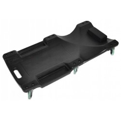 TRH6802-2 Лежак пластиковый, подкатной низкопрофильный с лотками и с подушкой, 40" 1000мм на 6 колёсах