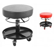 TR6201 Регулируемый табурет на колесах, с круглой инструментальной полкой