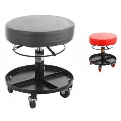 TR6201 Регулируемый табурет на колесах, с круглой инструментальной полкой