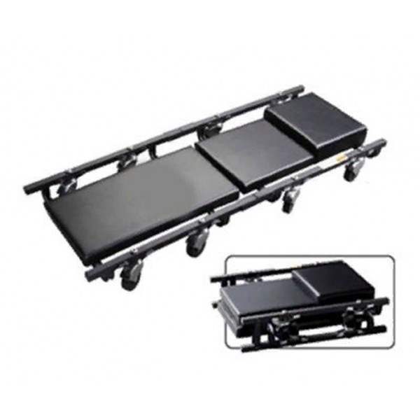 Лежак подкатной, складной с подушкой 40"(1000мм) 8 колёс TR6440