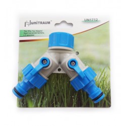 UN-1712 Присоединительный адаптер-разветвитель на 2е, не зависимые магистрали, с кранами