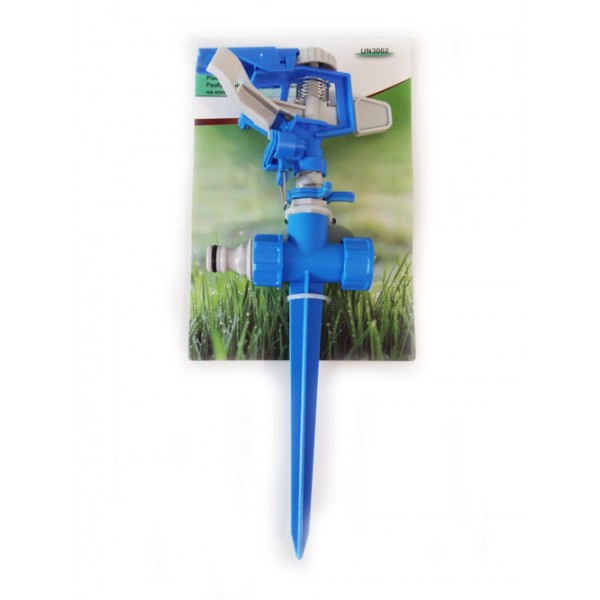 Поливочный разбрызгиватель импульсный, секторно круговой, на пластиковом колышке UN-3002