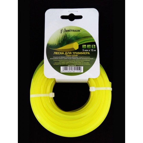 Леска для триммера шестигранная 3.00mm x 15m (Cutop) UN-CH30C15