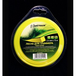 UN-CQ24B15 Леска для триммера квадратная 2.40mm x 15m (Cutop) в блистере