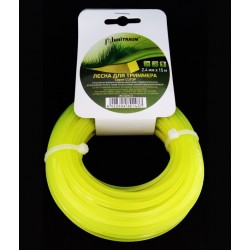 UN-CQ24C15 Леска для триммера квадратная 2.40mm x 15m (Cutop)