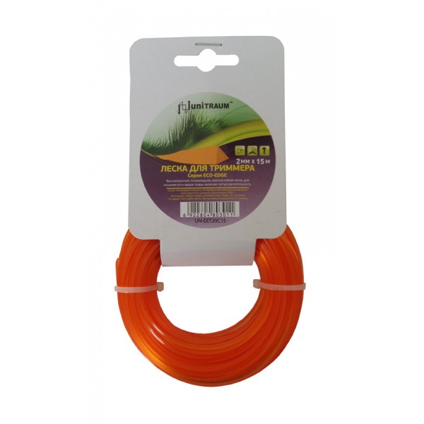 Леска для триммера полиамидная, треугольная 2,00mm x 15m (Eco-Edge) в блистере UN-EET20C15