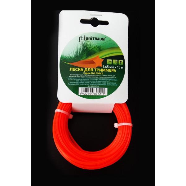 Леска для триммера звезда 1.65mm x 15m (Nylforce) UN-NS165C15