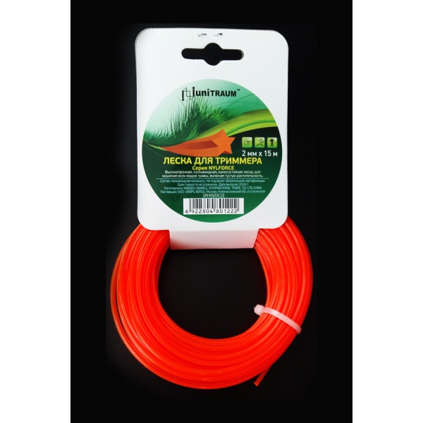 Леска для триммера звезда 2.00mm x 15m (Nylforce) UN-NS20C15