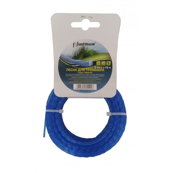 Леска для триммера клевер витая 2.40mm x 15m (Twistop) UN-TC24C15