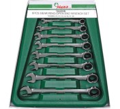 Набор ключей трещоточных комбинированных Hans, 16658MUB 8 предметов