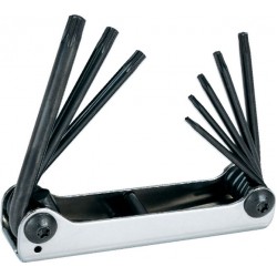 Складной набор шестигранных ключей TORX с отверстием, 8 предм. Hans 16745-8TH