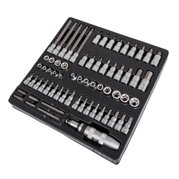 Набор торцевых головок со вставками и E-STAR TT-59