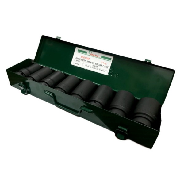 Набор длинных ударных головок 1", 8  шт., 27-41 мм 88610M