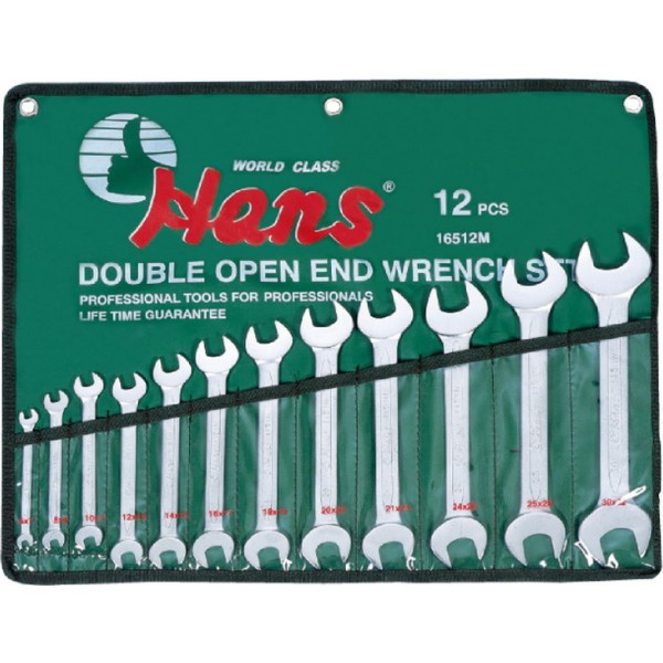 Набор рожковых гаечных ключей Hans, 16512M