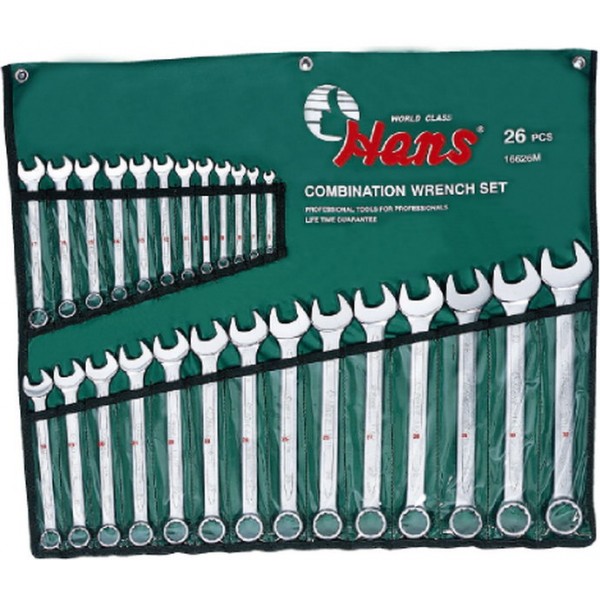 Набор комбинированных гаечных ключей Hans, 16626M