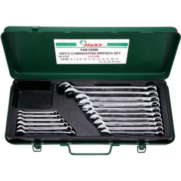 Набор комбинированных гаечных ключей Hans, 16616MI