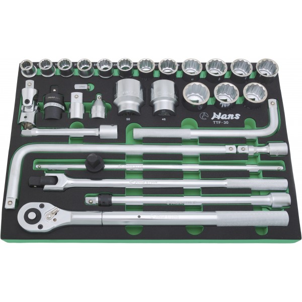 Ложемент 3/4" с набором головок и аксессуары TTF-30