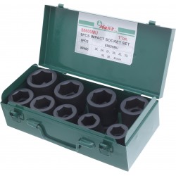 88609M набор головок 1", 9  шт.,  27-50 мм