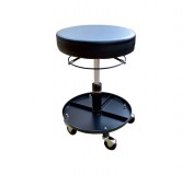 WDK-86020  Табурет ремонтный круглый, микролифт с ходом 120 мм, инструментальная полка