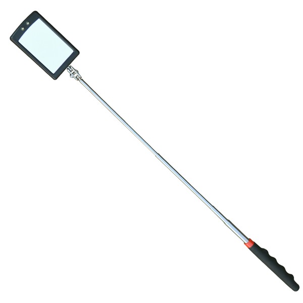 Смотровое зеркало на телескопической рукоятке с подсветкой, 290-870 мм WDK-65451