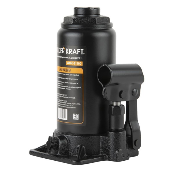 Домкрат бутылочный 10 т, 200-390 мм WDK-81100