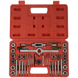 OPT-ITDS40 Набор метчиков и плашек 4NC40 - 1/2NF20, дюймовая резьба, 40 предметов