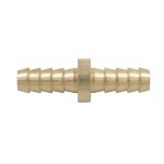 Штуцер соединительный латунный елочка-елочка 8 ? 8 мм, 2 обжимных оцинкованных стальных хомута OPT-70808HH