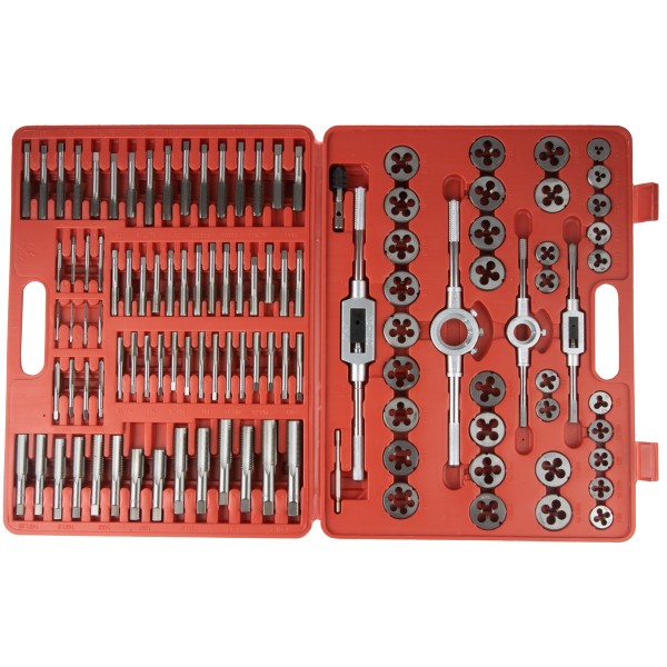 Набор метчиков и плашек М2 - М18, метрическая резьба, 110 предметов OPT-MTDS110