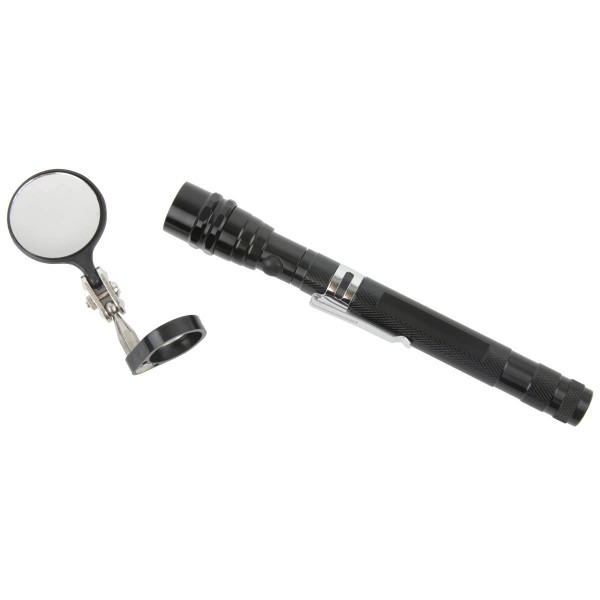 Фонарик на гибкой рукоятке с зеркалом, 3 светодиода, магнит, длина 170-550 мм WDK-65453