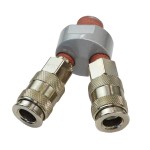 Распределитель V-образный пневматический, 2 быстроразъемных EU соедения 1/4, вход с резьбо WDK-82MV