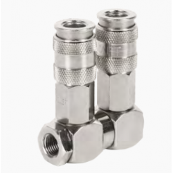 WDK-83RL Разветвитель пневматический с вращающимися соединениями, вход с резьбой 1/4 (F), 2 выхода