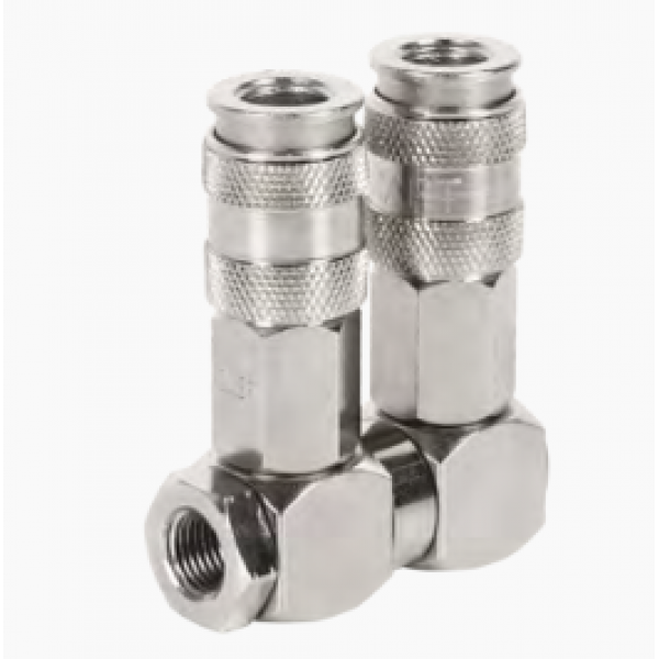 Разветвитель пневматический с вращающимися соединениями, вход с резьбой 1/4 (F), 2 выхода WDK-83RL