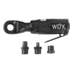 Пневматическая трещотка со сменными приводами 1/4, 3/8, привод для бит 1/4 (6,3 мм) WDK-21340