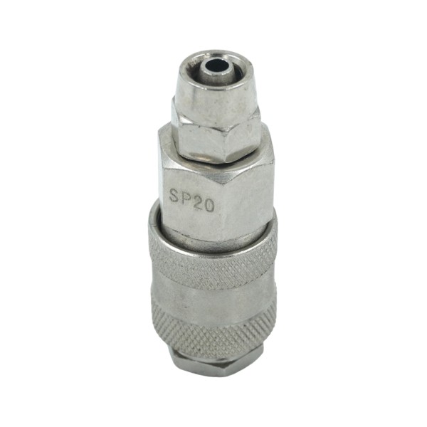 Соединение быстросъемное пневматическое с обжимным креплением под шланг 8 мм OPT-720SPA